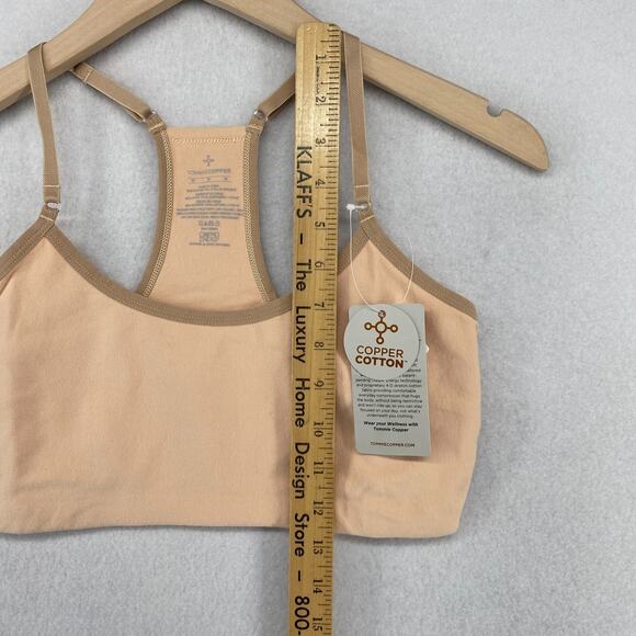 TOMMIE COPPER Bra M Bralette Racerback Pullover Cotton Blend Nude Beige NEW - Picture 11 of 13
